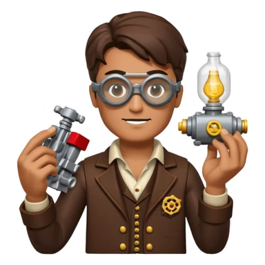 Steampunk Inventor lego sticker