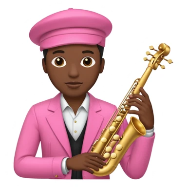 pink musician black man  sticker