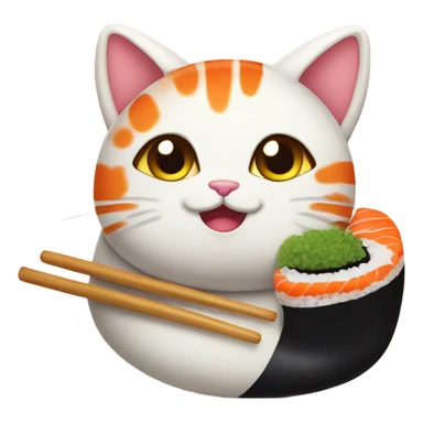 Cute sushi cat sticker