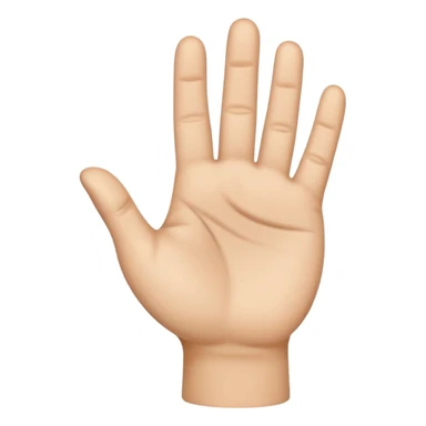 Create a emoji of an open hand but keep the thumb and little finger closed inward sticker