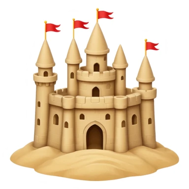sand castle simple primitive sticker