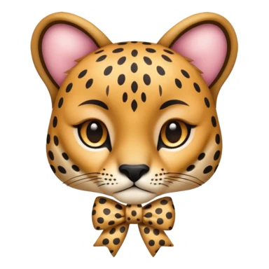 Cheetah with a bow sticker