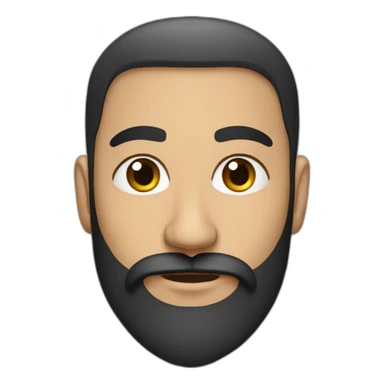 muslim middle eastern guy with full long beard and no mustache sticker