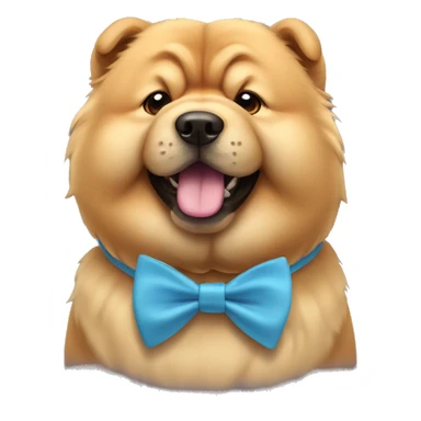 Chow chow dog with a bow tie sticker