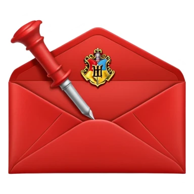 Hogwarts envelope with red sealing wax sticker