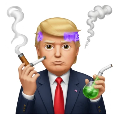 Donald Trump smoking bong sticker