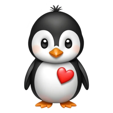 Penguin I love you Viviana sticker