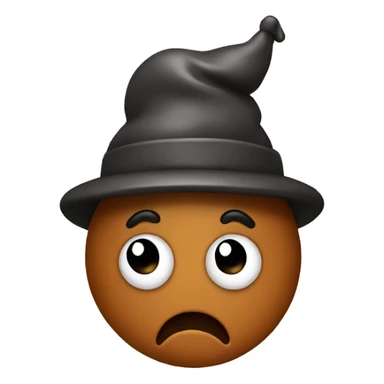Poop with a hat sticker