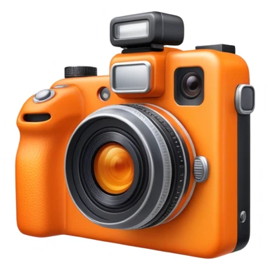 orange professional camera sticker