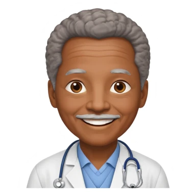 aftican american doctor emoji a bit older sticker
