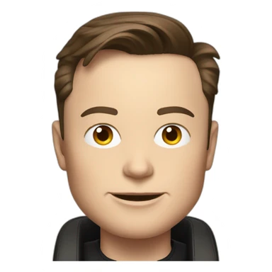 Elon Musk in a tesla car sticker