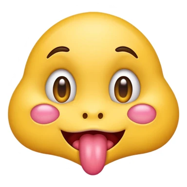 emoji with heart eyes and drooling tongue, showing intense affection and desire sticker