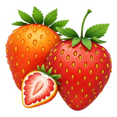 strawberry and tangerine sticker