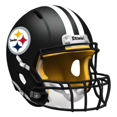 Steelers helmet with logo sticker
