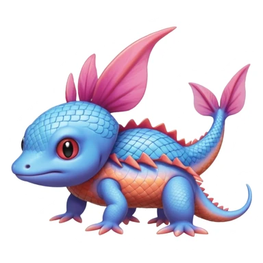 Cute Reptilian-Axolotl-Mudkip-Digimon-Fakémon-dragon sticker