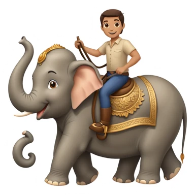 Ant ride on elephant  sticker