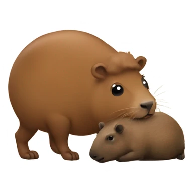 poop with a capybara sticker