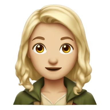 female hobbit with short blonde hair sticker