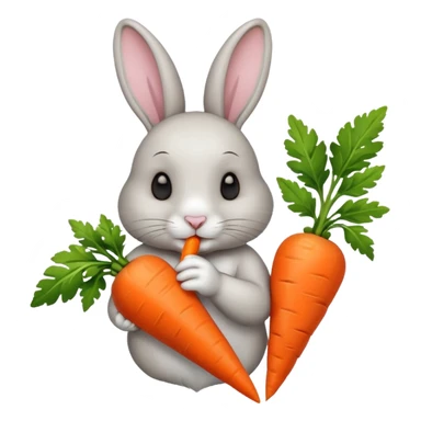 Rabbit and carrot  sticker