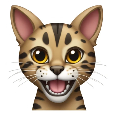 Angry Savannah cat sticker