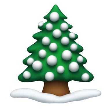 christmas tree with snow sticker
