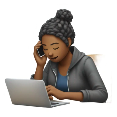 Person busy in her phone  sticker