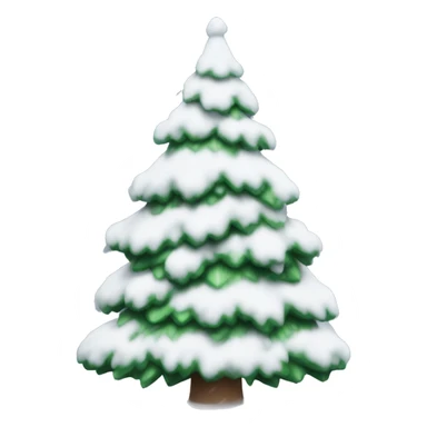 Christmas tree covered in snow sticker