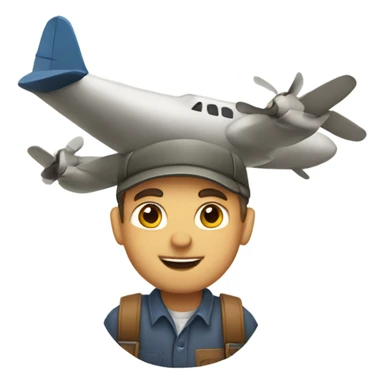 Farmer flying an airplane sticker