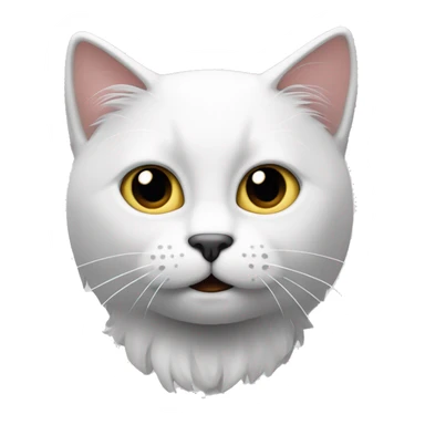 Un gato blanco con manchas negras que tenga sombr sticker
