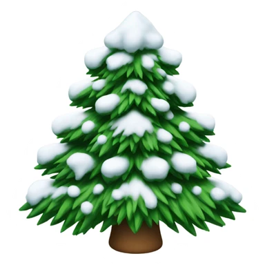 Christmas tree with snow  sticker