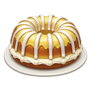 white frosting only Bundt lemon cake sticker