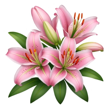 pink lilies sticker