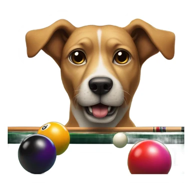 Dog playing pool  sticker