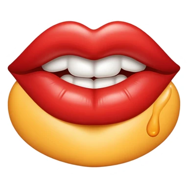 kiss lip white  sticker