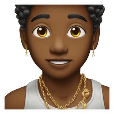 boy with jewelry selfie sticker