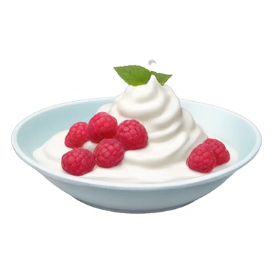 plate of yogurt and raspberries sticker
