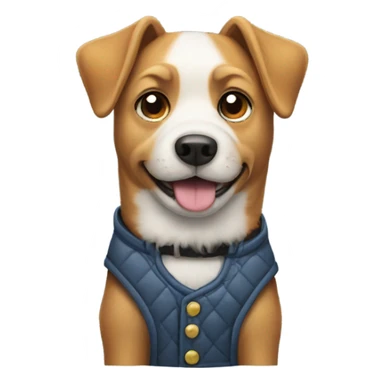 Dog wearing vest sticker