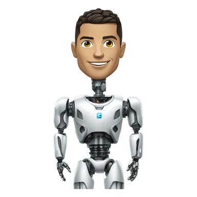 cristiano ronaldo with robot body sticker