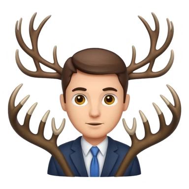 fbi agent with deer antlers sticker