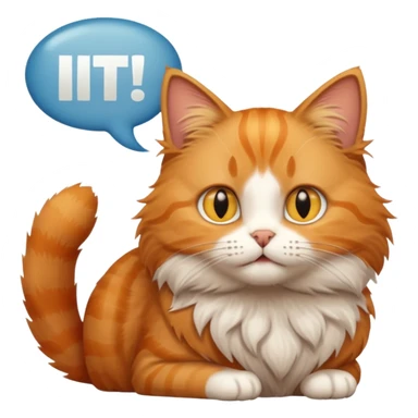 cat with speech bubble saying  i hate it here sticker