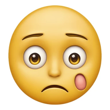 yellow emoji face but disgusted and eyes open sticker