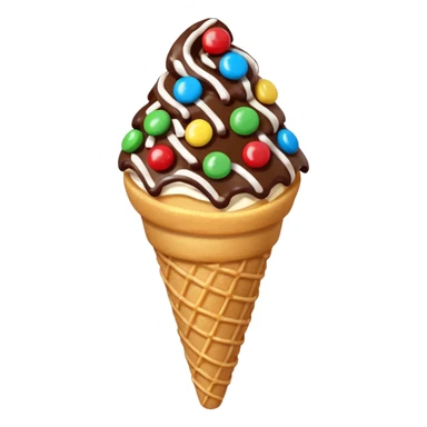 Add chocolate drizzle and m&ms on top of the crispy golden churros, put then on a cone pakage sticker