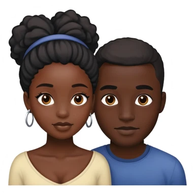 Black girl with black boyfriend  sticker