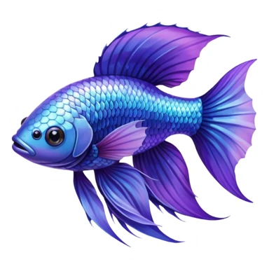 betta fish lavender light bluish pretty sticker