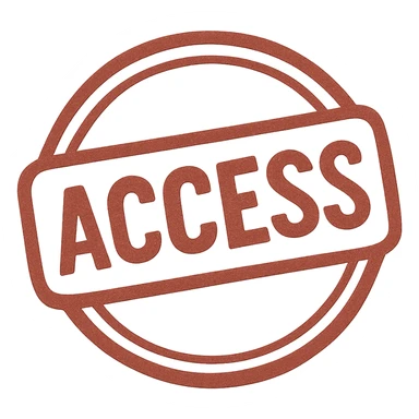 Remove the white background and make it transparent, keep the red ink stamp print with the word 'Access' unchanged, preserving the red color and stamp details. sticker