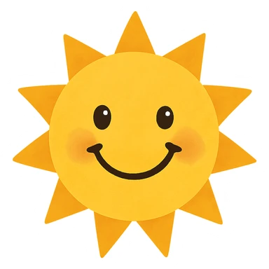 smiling sun sticker