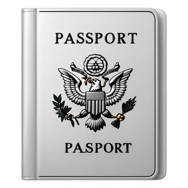 Pale silver passport sticker