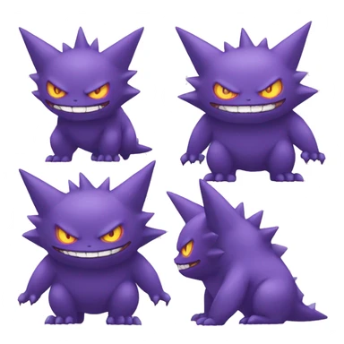  Gengar-Sableye-Genesect-Noibat Full body sticker