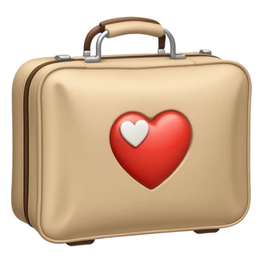 an medical bag in beige with a little heart sticker
