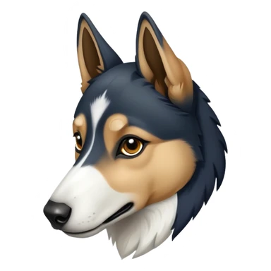 A German shepherd/husky mix turned into a horse sticker